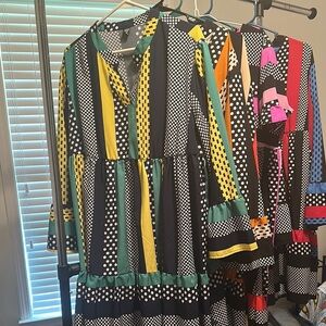 Colorful Striped and Polka Dot Dress